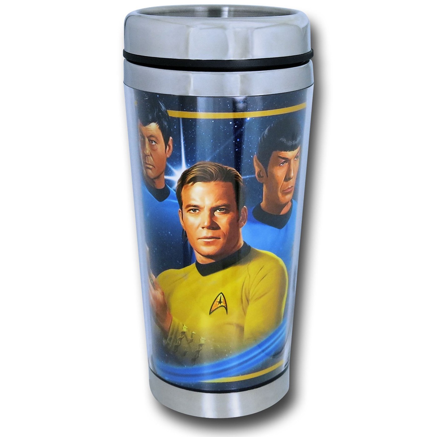 Star Trek Star Fleet Silver Top Travel Mug
