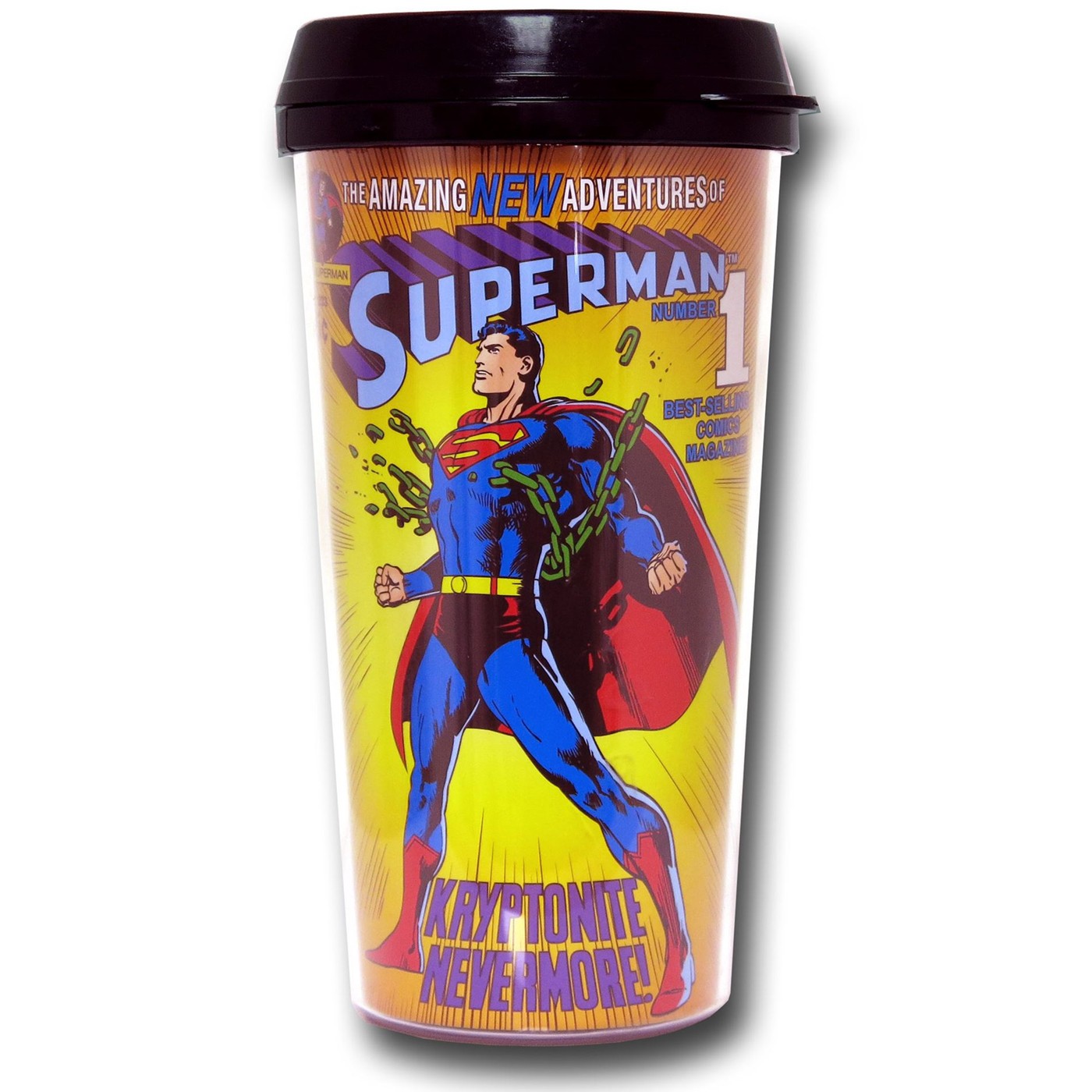 Superman Chain Break 16oz Plastic Travel Mug
