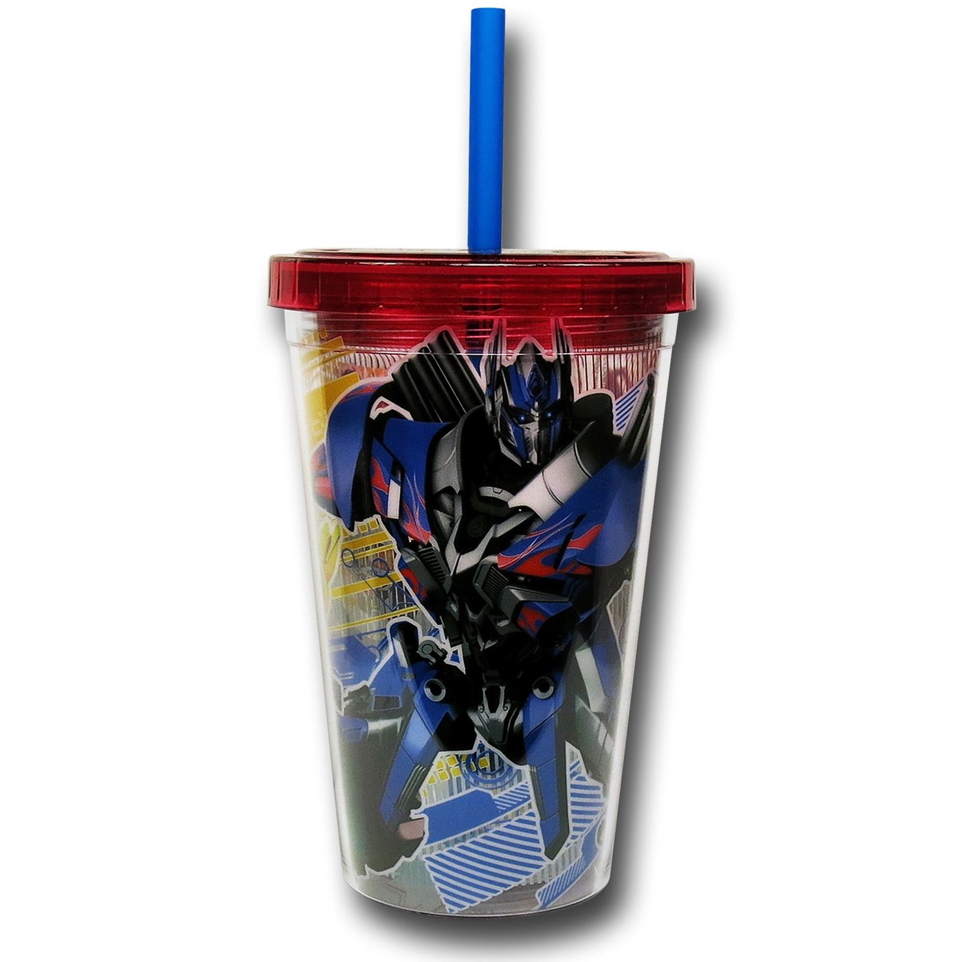 Transformers Characters 12oz Travel Cup w/Straw