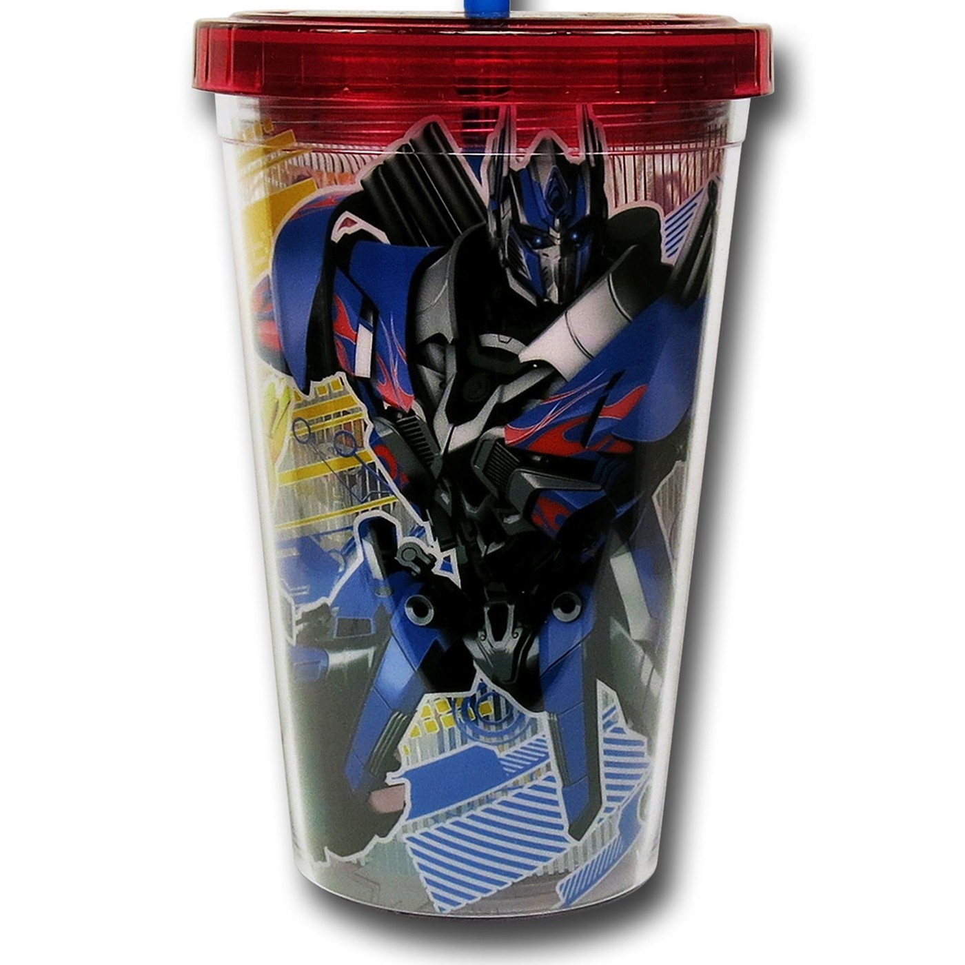 Transformers Characters 12oz Travel Cup w/Straw