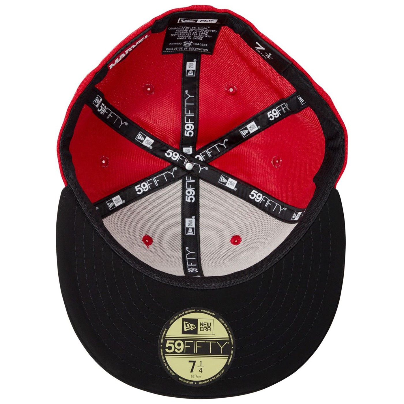 Deadpool Symbol Red & Black 59Fifty Fitted Hat