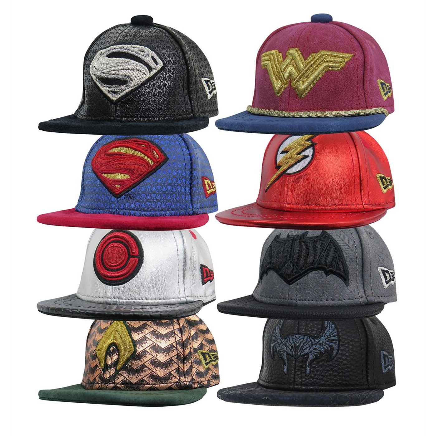 Justice League Movie Armor New Era Mini Hat Set of 8