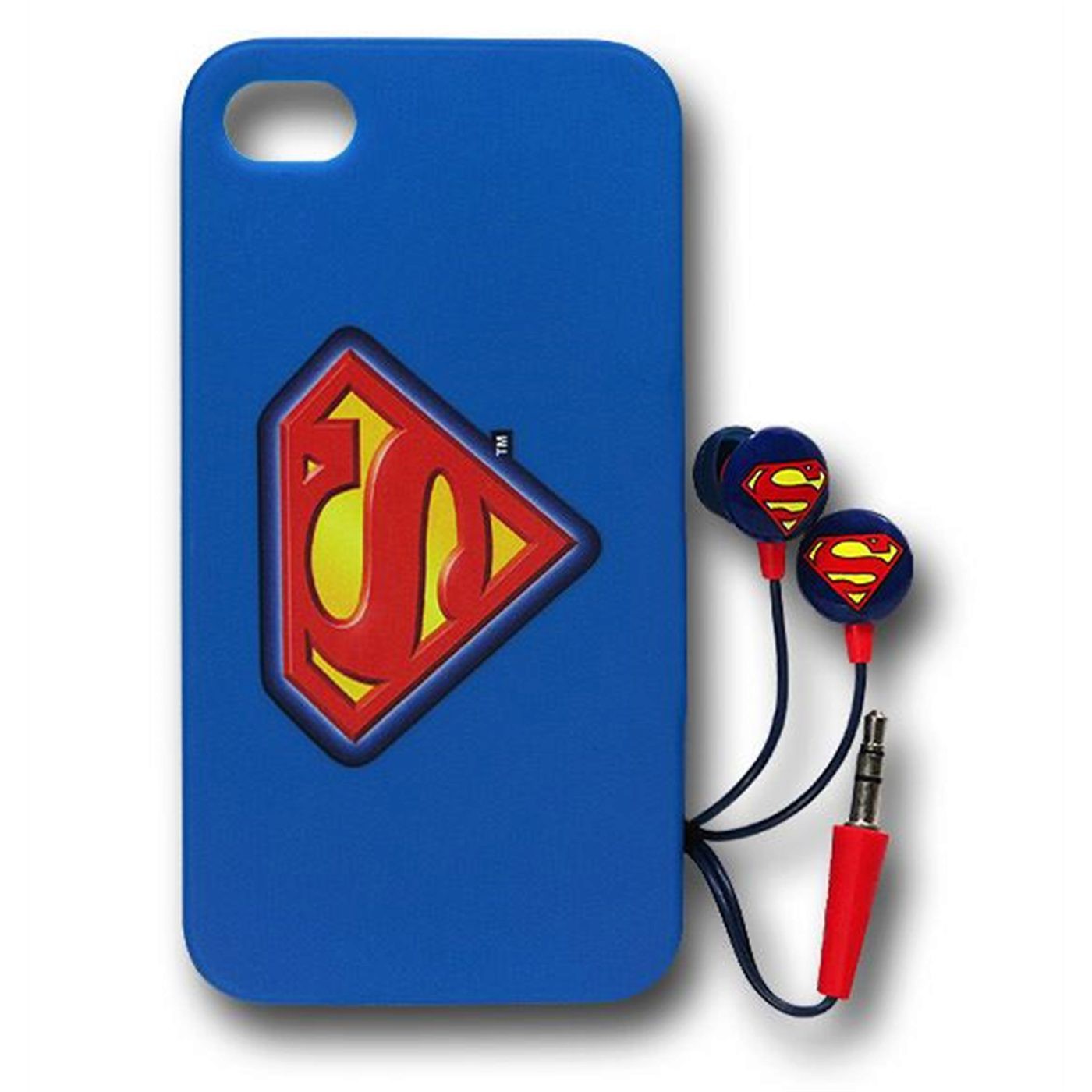 Superman Iphone 4/4S Case/Earbud Pack