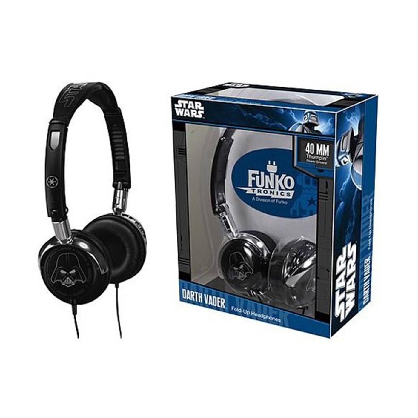 Darth Vader Fold-Up Stereo Headphones