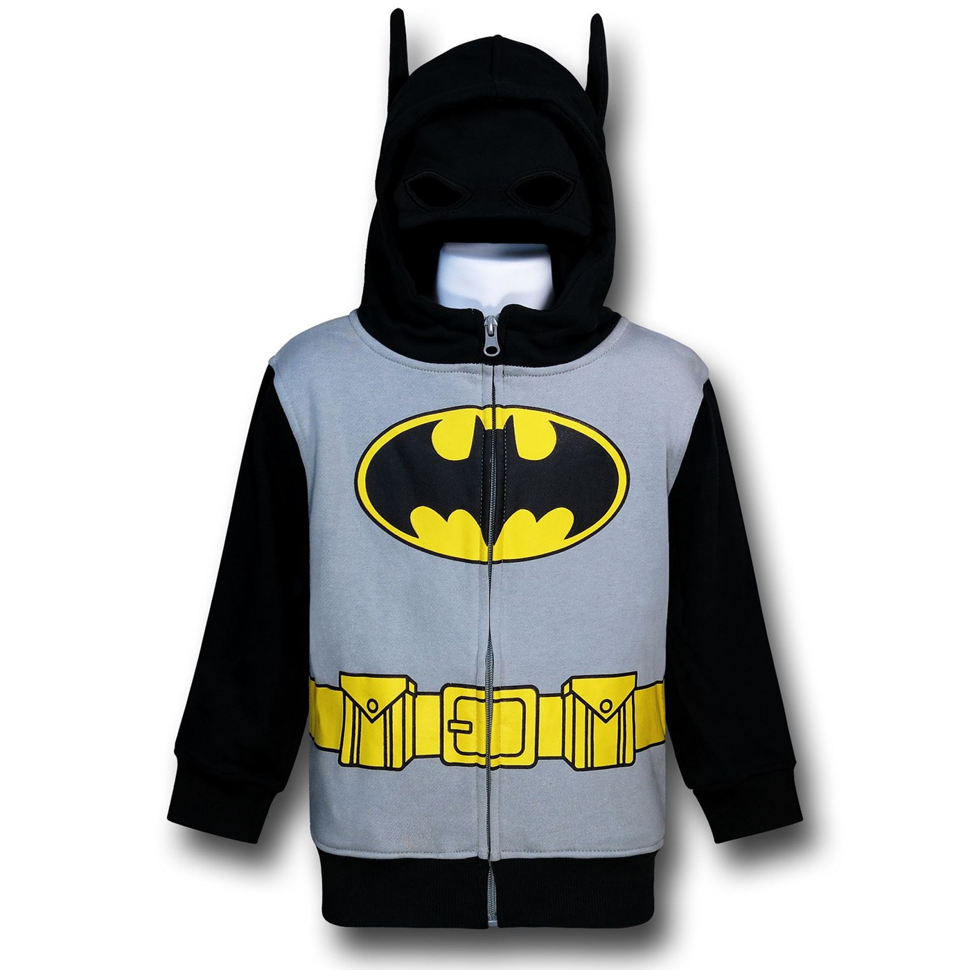 Monnik Weinig omvatten Batman Grey/Black Cowl Costume Kids Hoodie