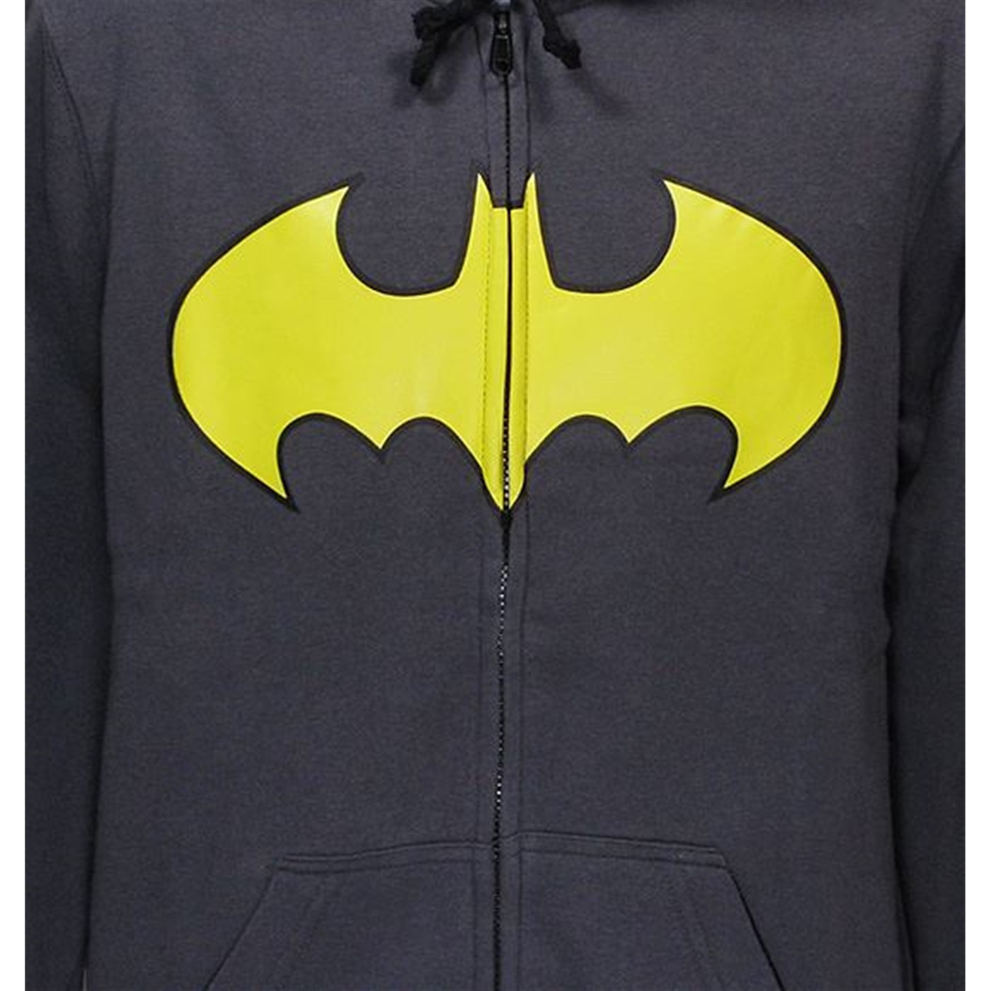 Batman Grey Yellow Symbol Zip-Up Hoodie
