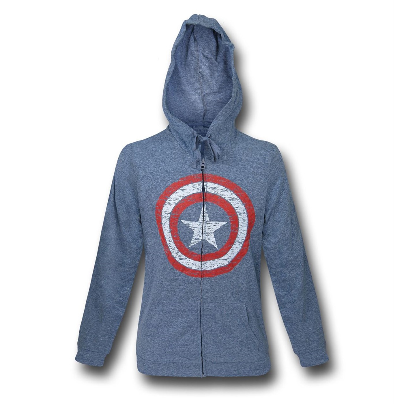 Captain America Shield Men's Light Zipper Hoodie