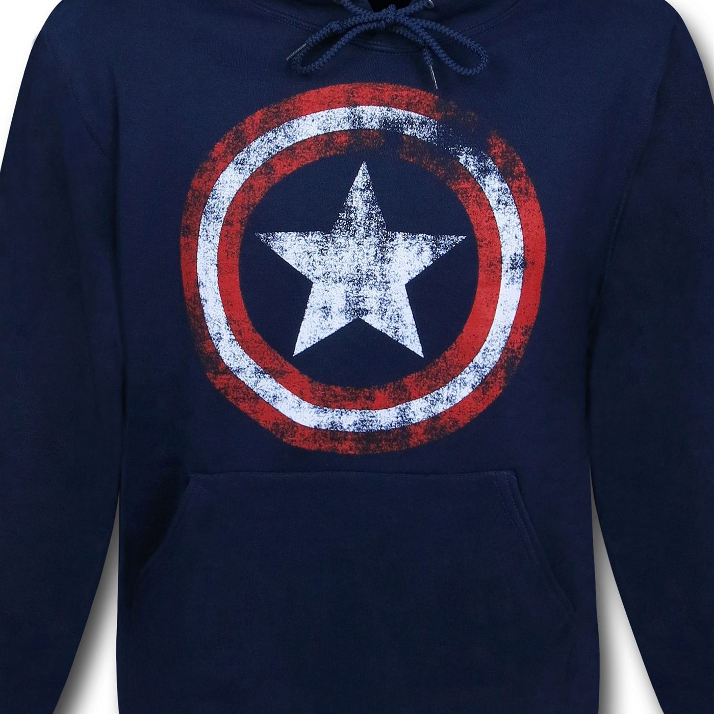 Captain America Distressed Navy Pullover Hoodie