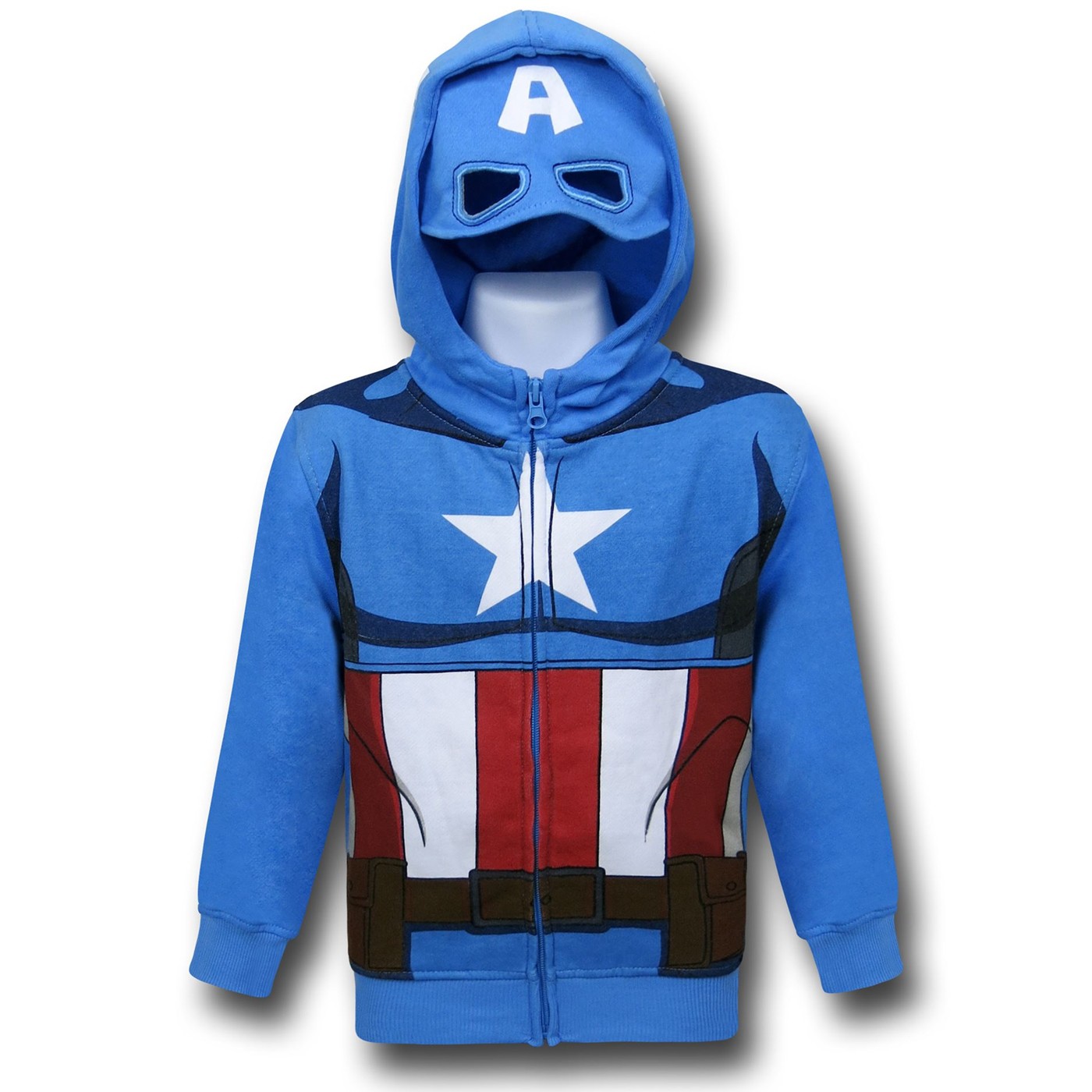 Captain America Masked Kids Costume Hoodie