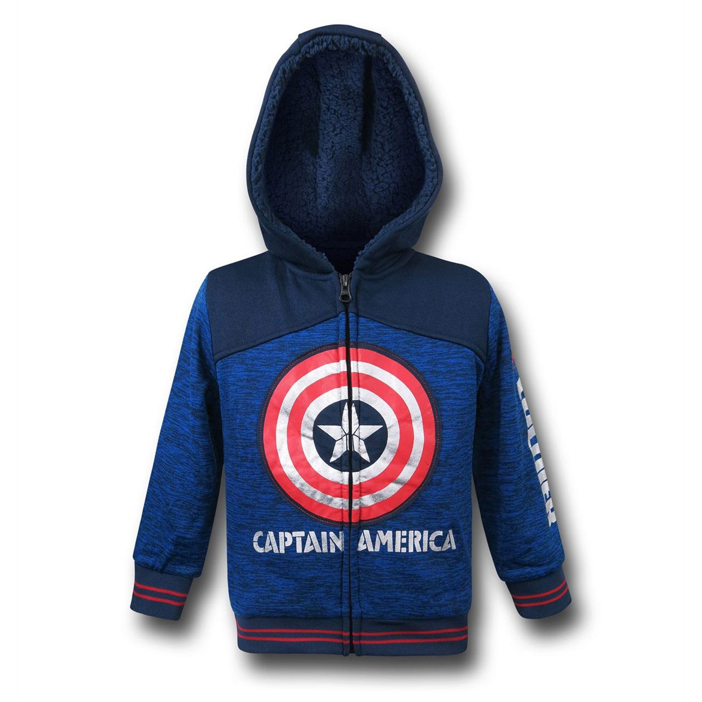 Captain America Shield Kids Sherpa Hoodie