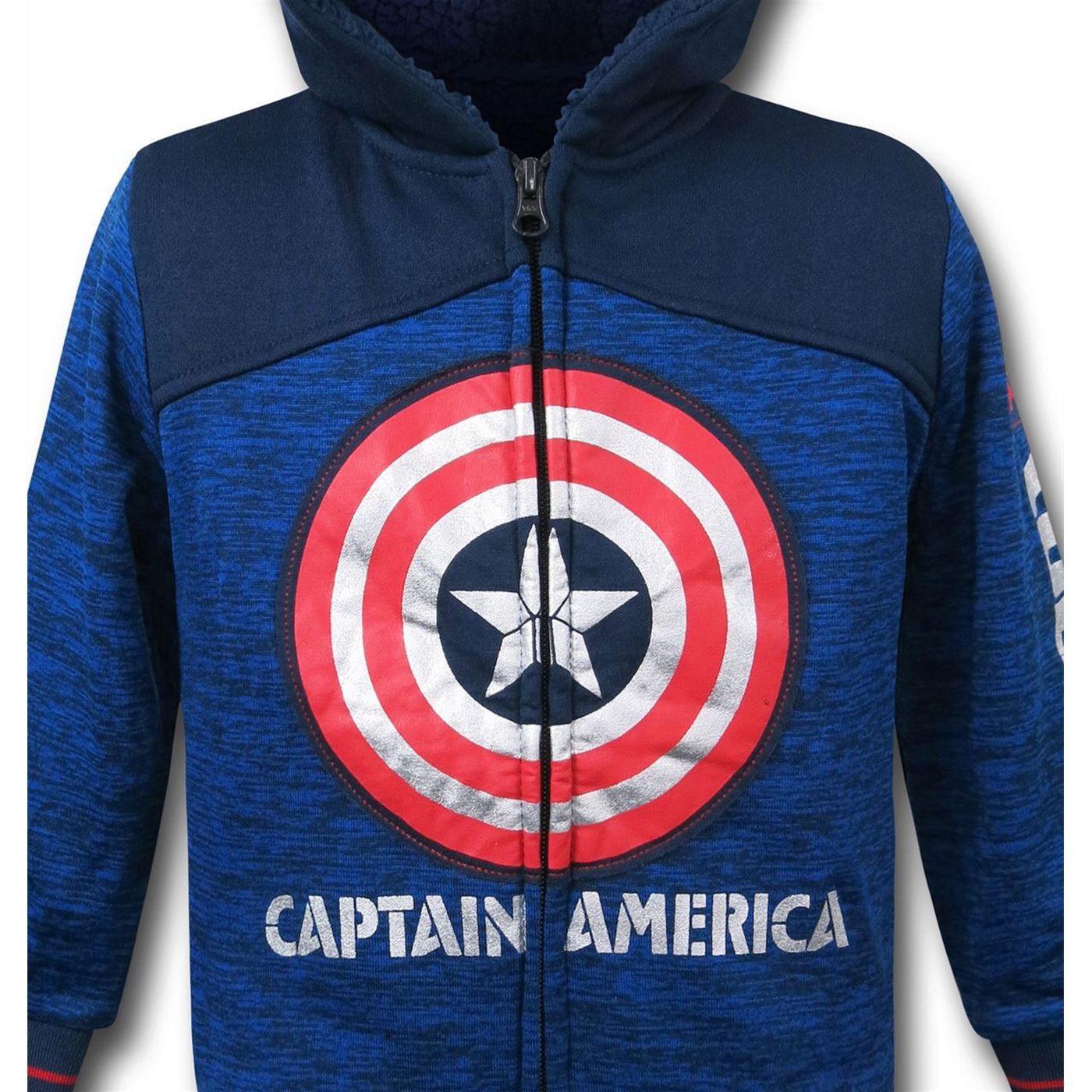 Captain America Shield Kids Sherpa Hoodie