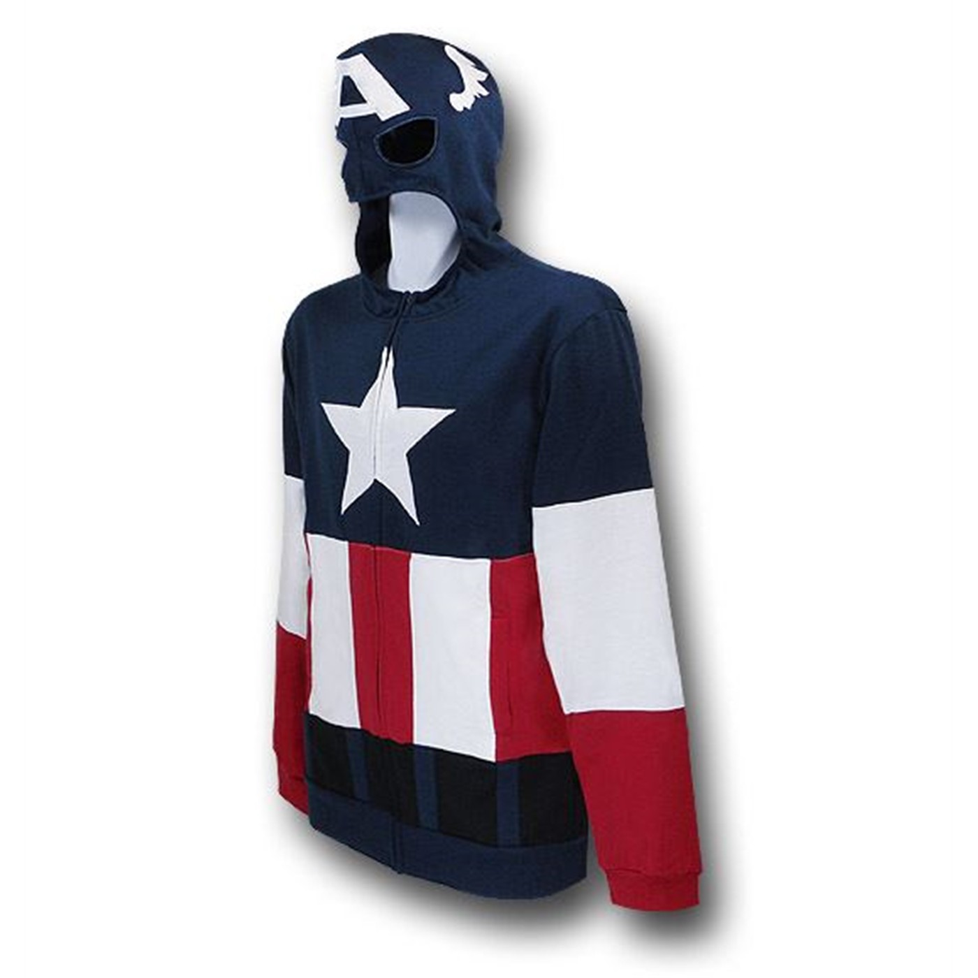 Captain America Costume Hoodie w/Eye Holes