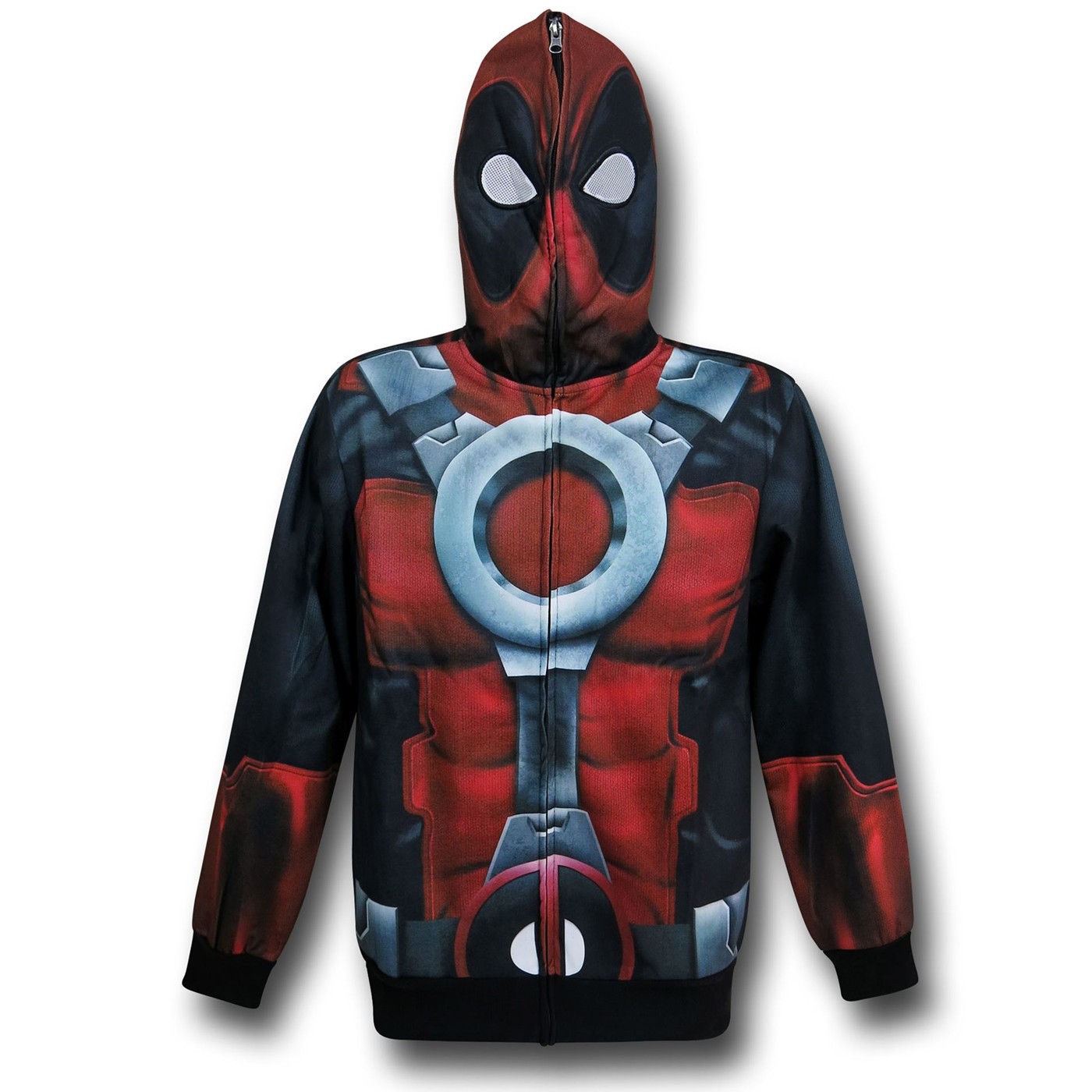 Deadpool Lightweight Sublimated Costume Zip Hoodie