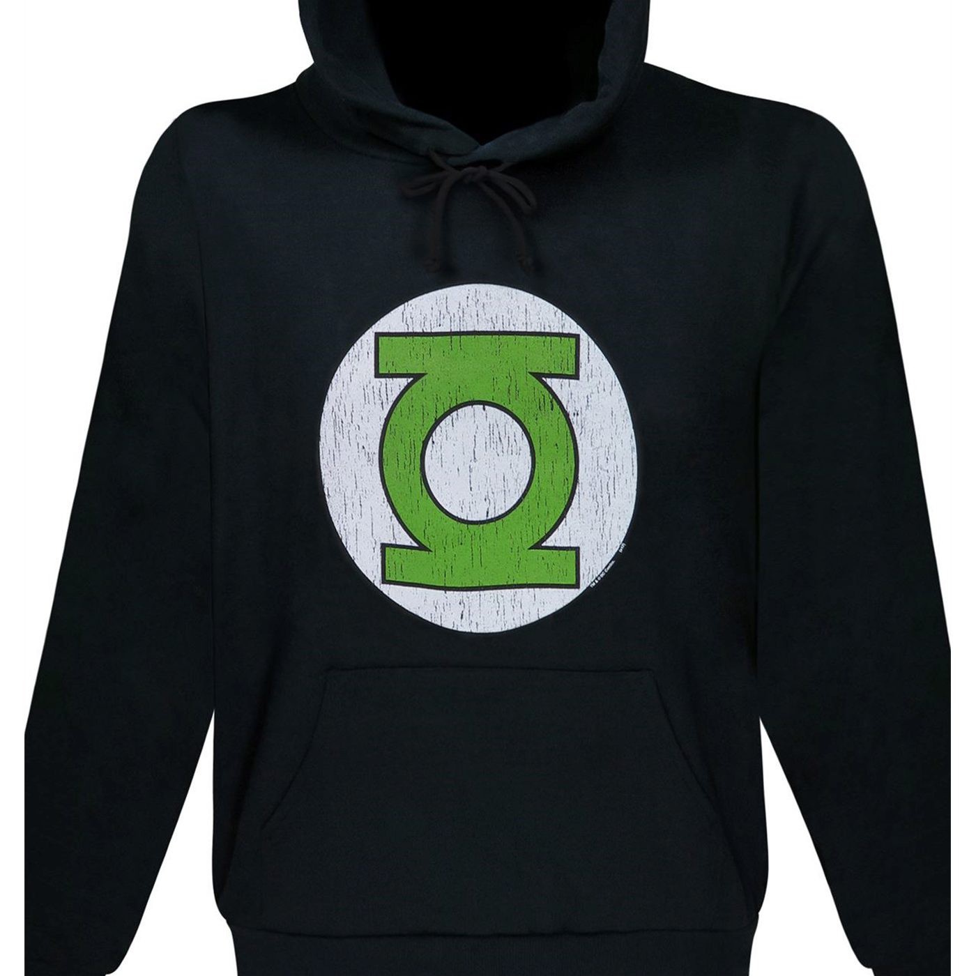 Green Lantern Distressed Symbol Black Hoodie