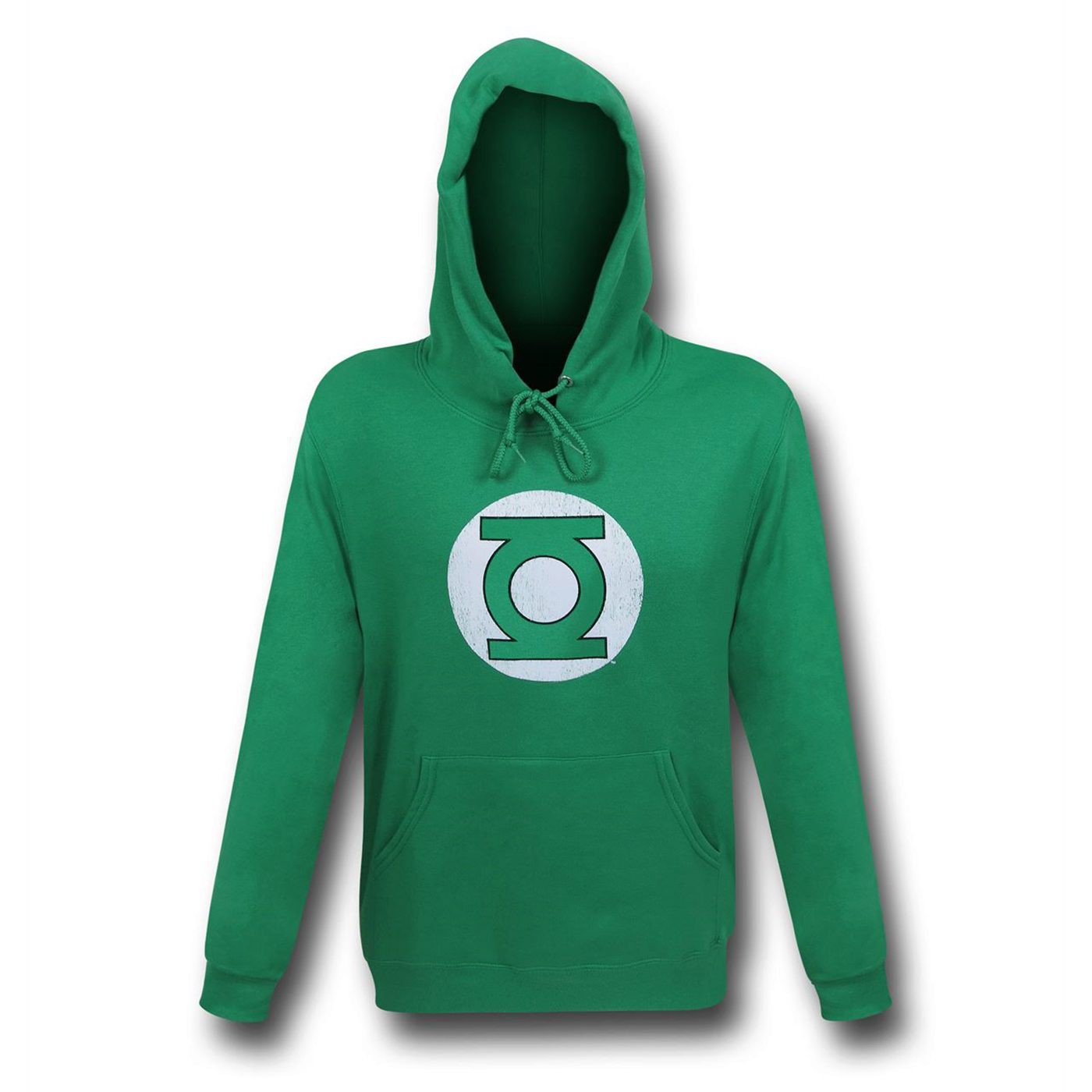 Green Lantern Hal Jordan Distressed Logo Men's Hoodie