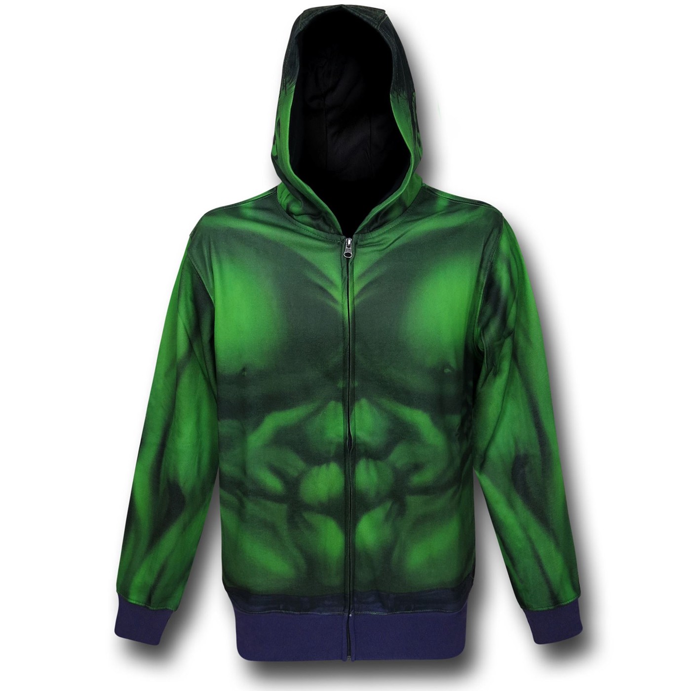 Hulk Lightweight Sublimated Costume Zip-Up Hoodie