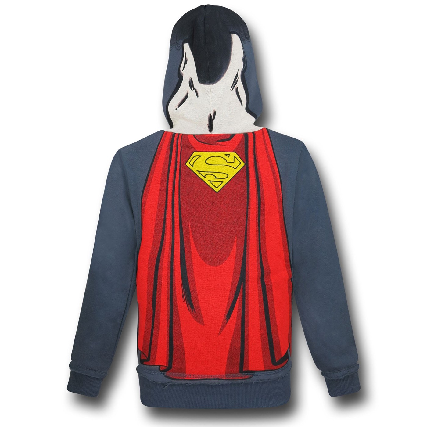 Superman Grey Kids Caped Costume Hoodie w/Face