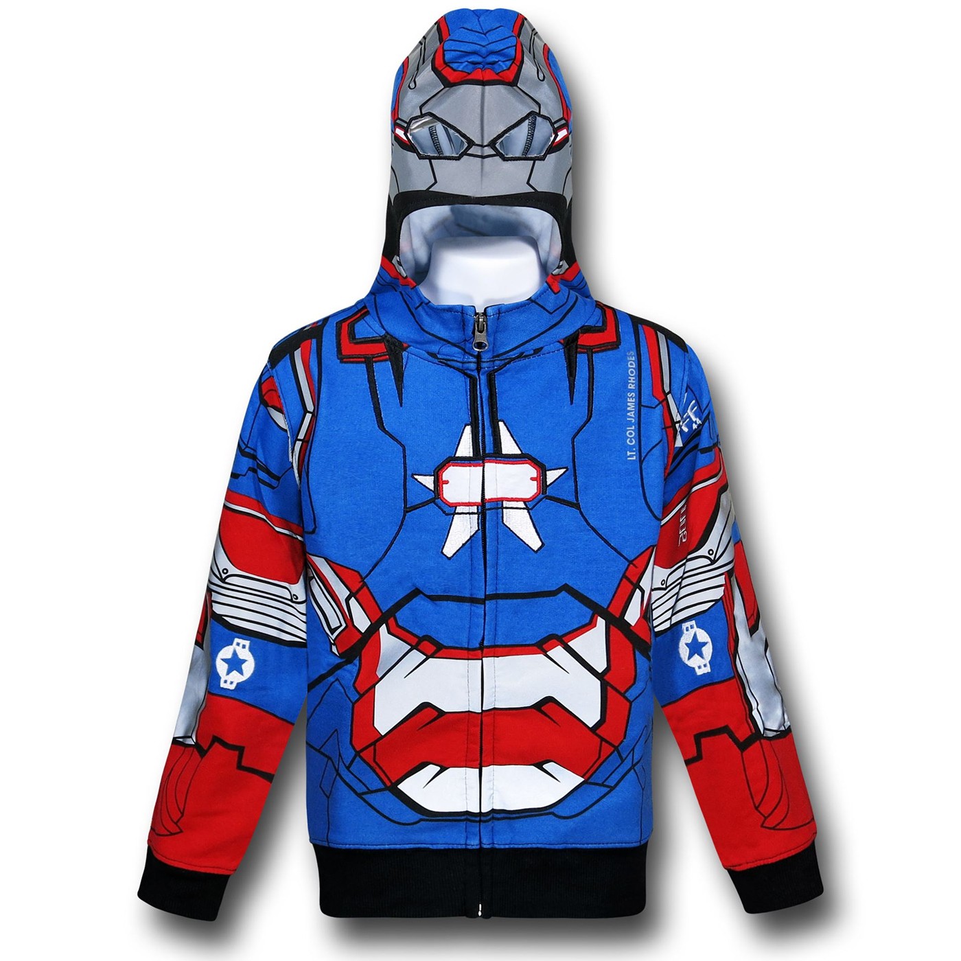 Iron Patriot Kids Masked Costume Hoodie