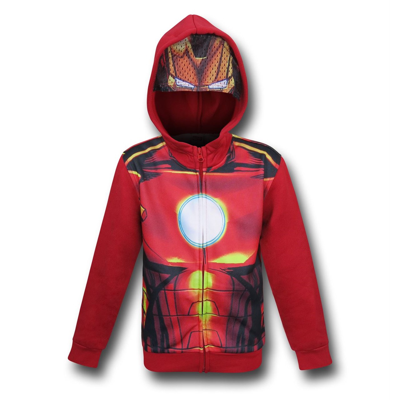 Iron Man Sublimated Kids Costume Hoodie w/Mask