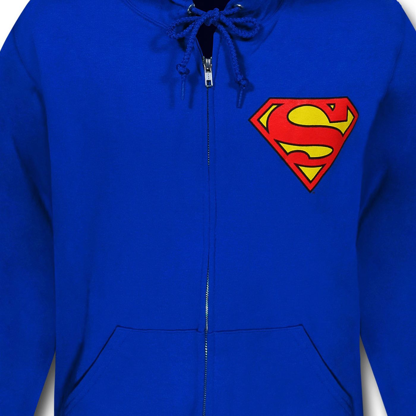 Superman Big Symbol Back Zip-Up Hoodie