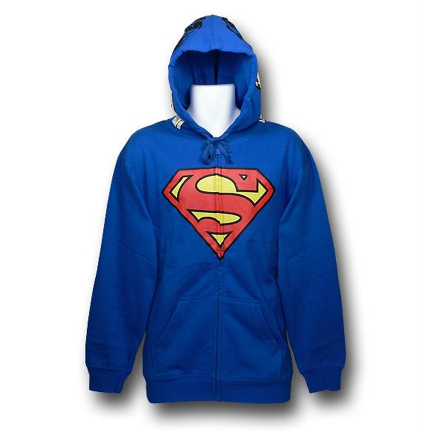 Superman Costume Side Glance Zip-Up Hoodie