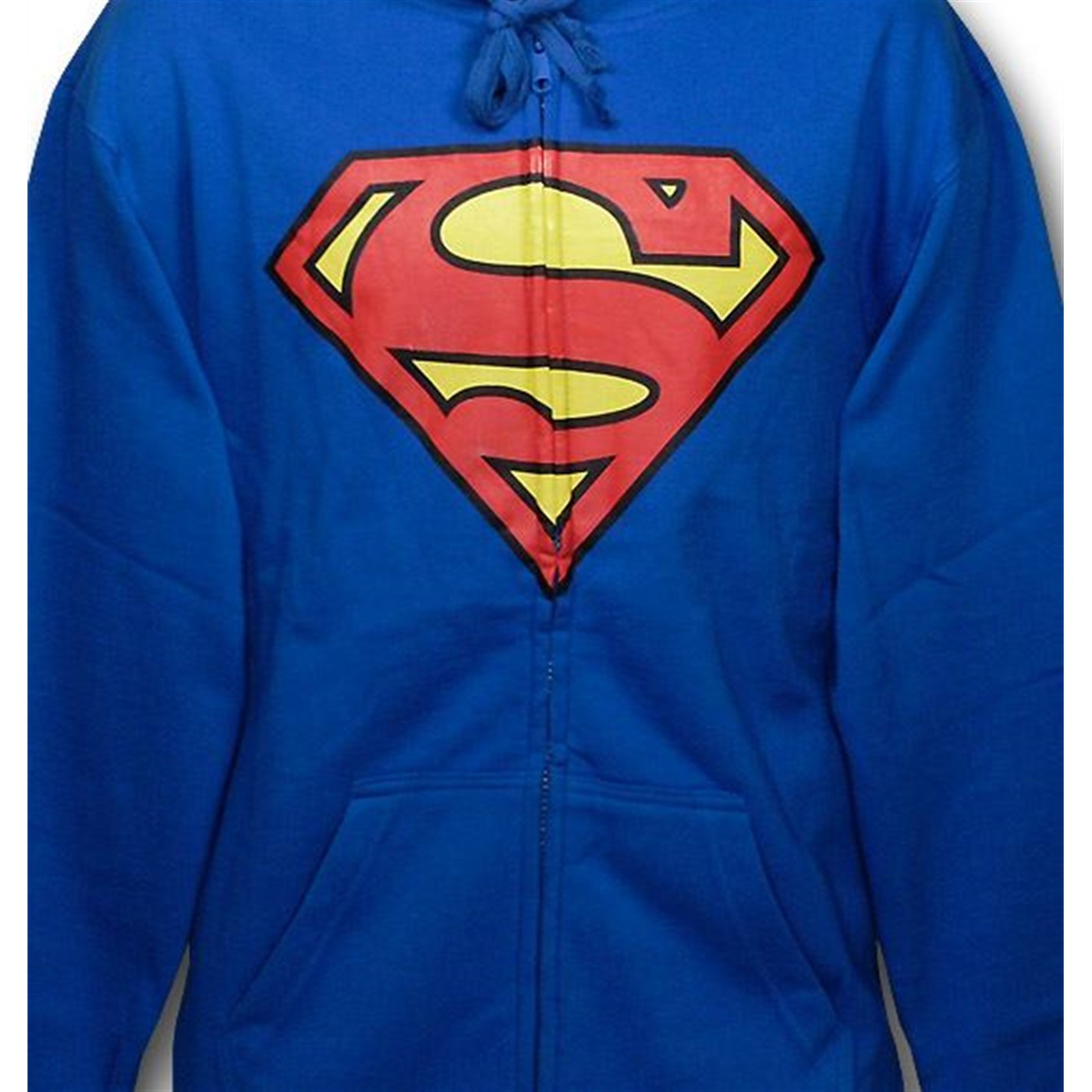 Superman Costume Side Glance Zip-Up Hoodie