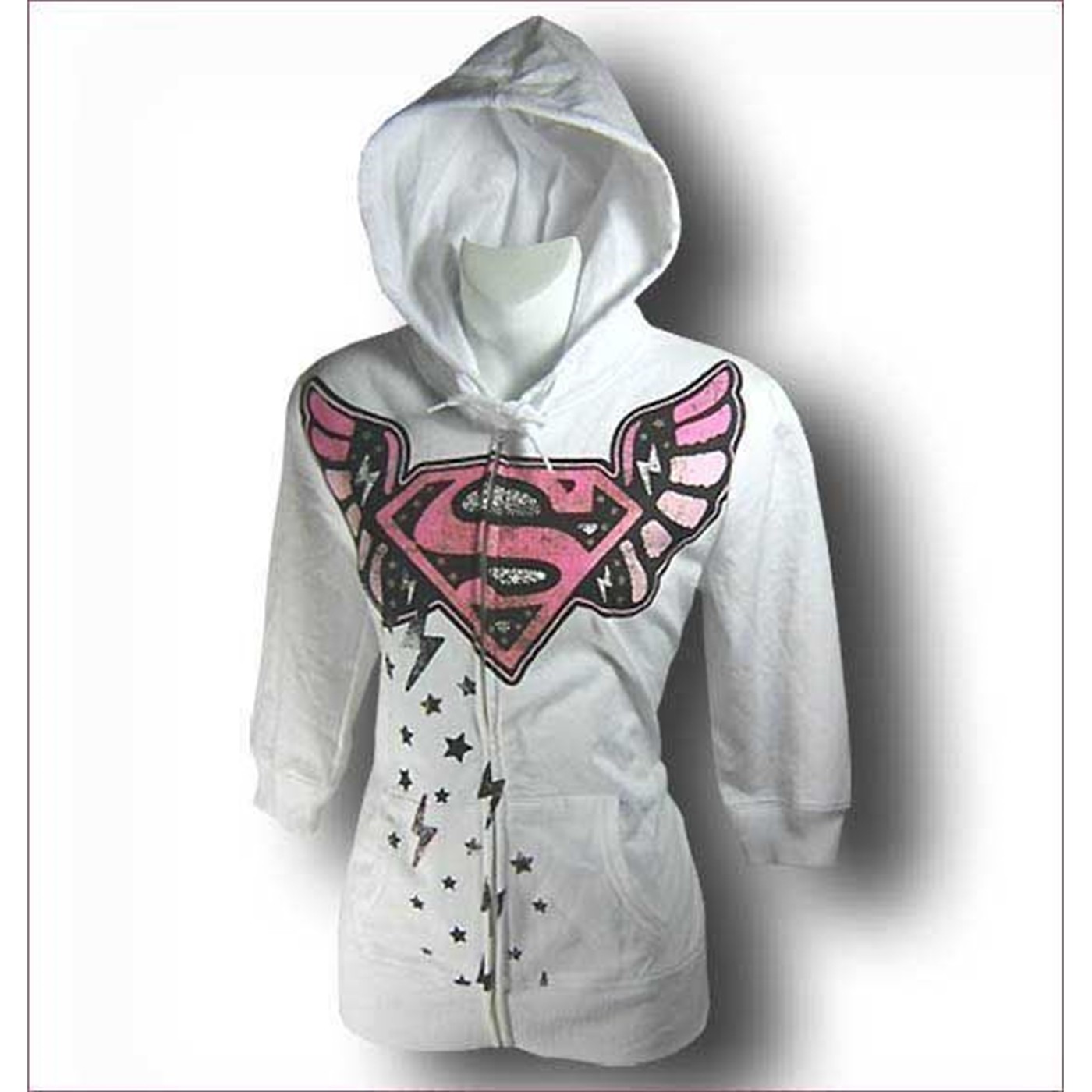 Supergirl White Hooded Sweatshirt Hoodie