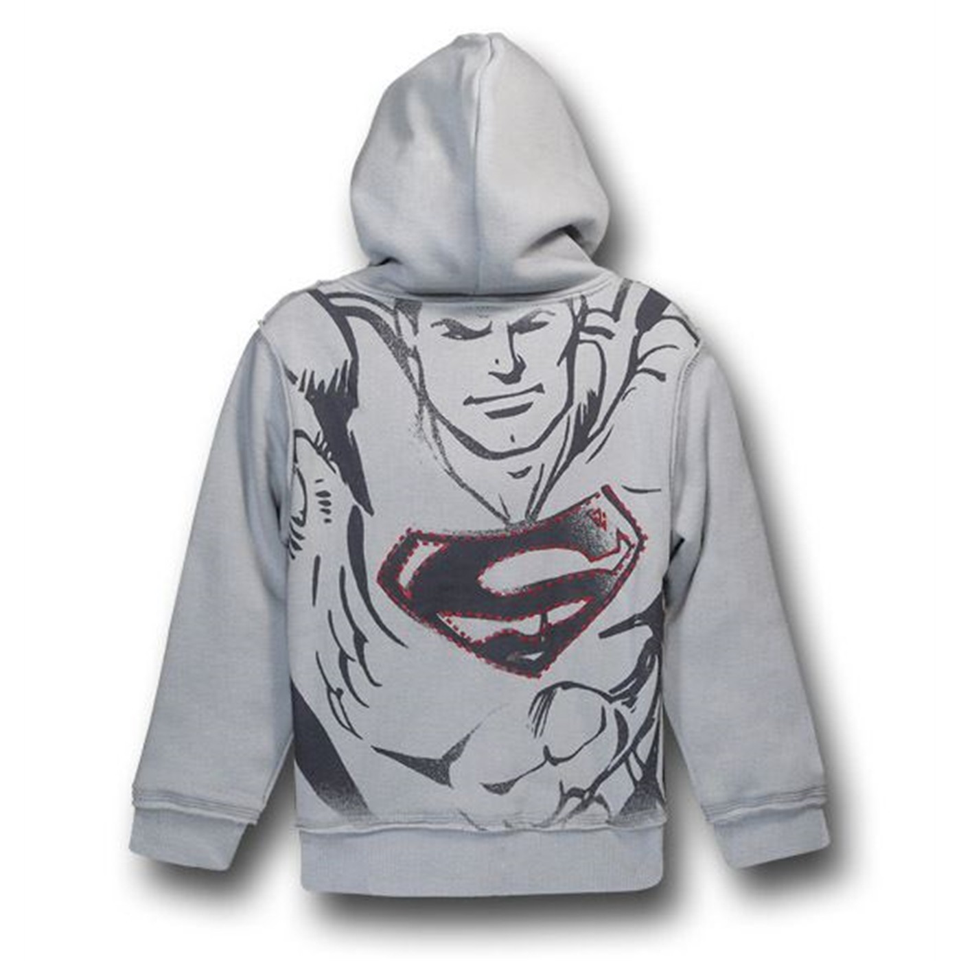 Superman Stitch Symbol Kids Zip-Up Hoodie