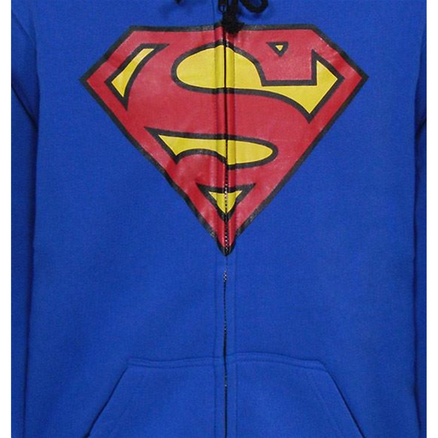 Superman Symbol Royal Blue Zip-Up Hoodie