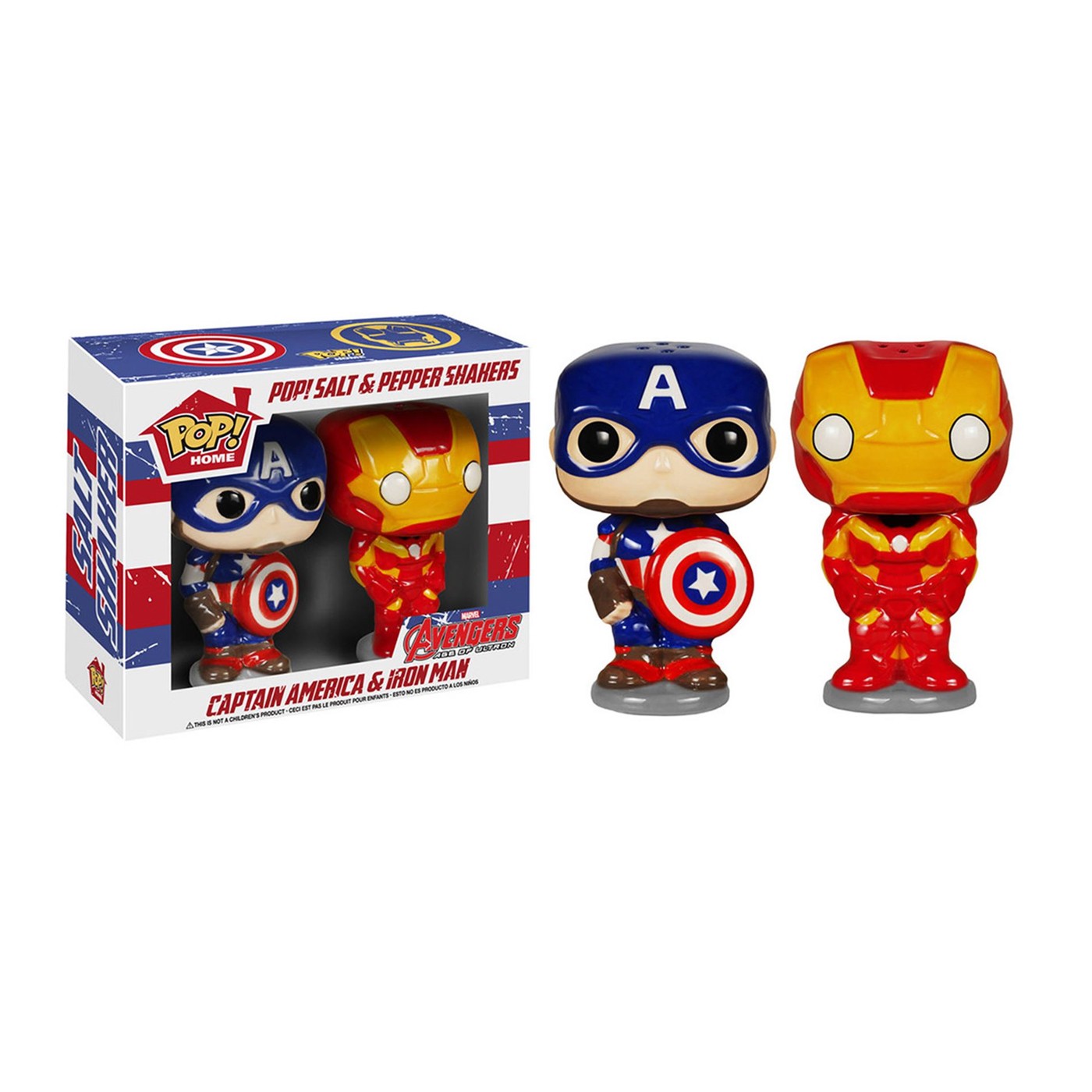 Captain America and Iron Man POP Salt and Pepper Shakers