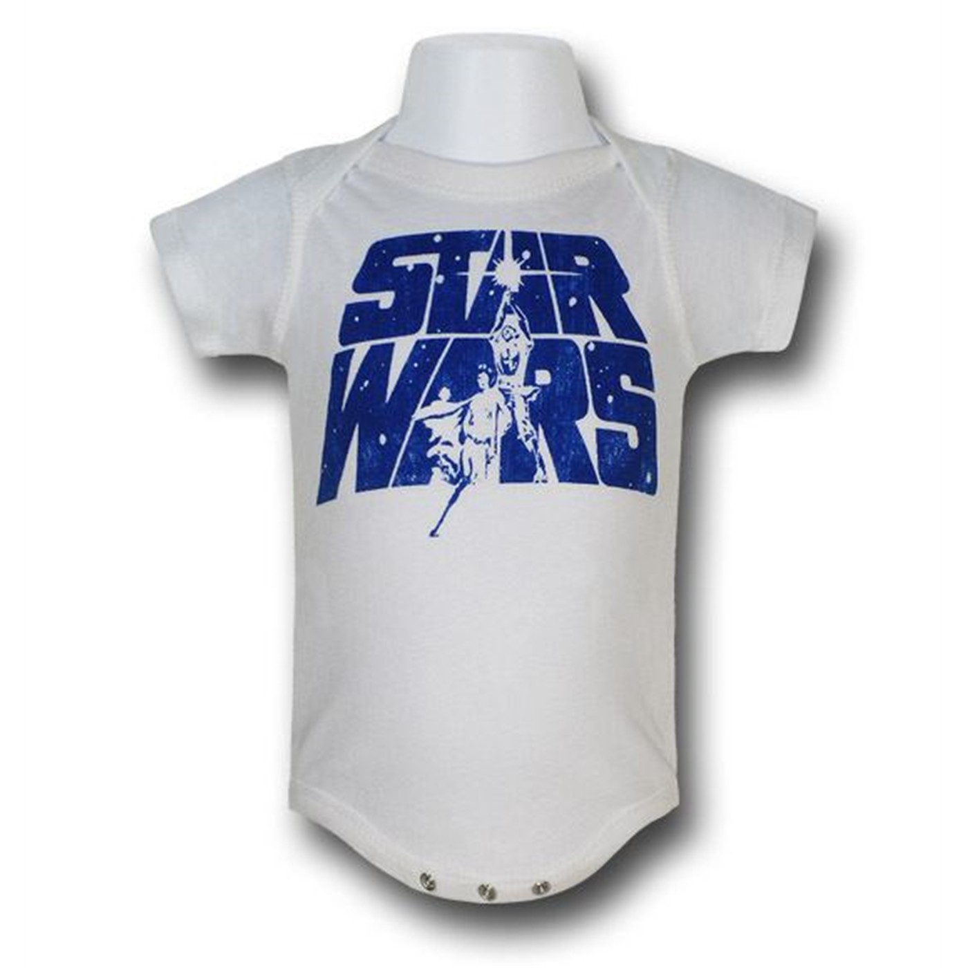 Star Wars Logo White Infant Snapsuit