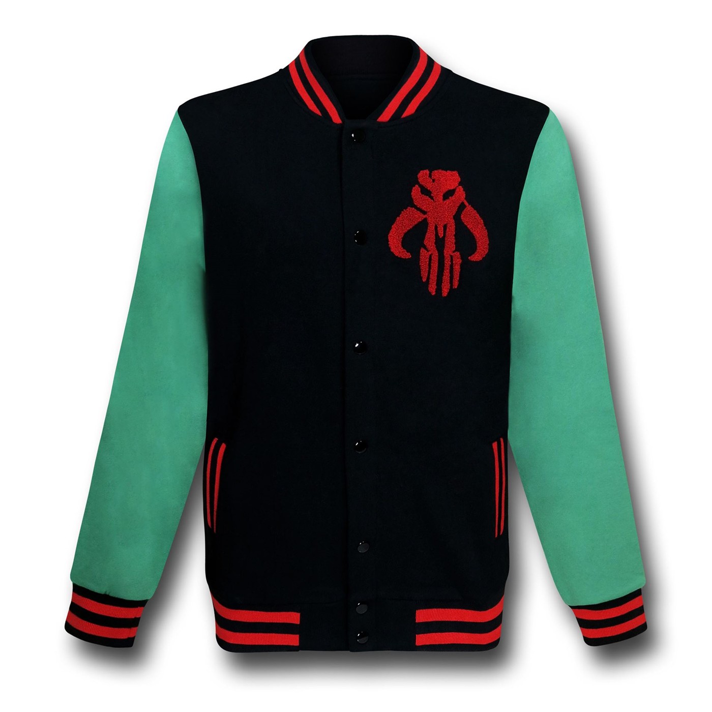 Star Wars Boba Fett Button-Up Varsity Jacket