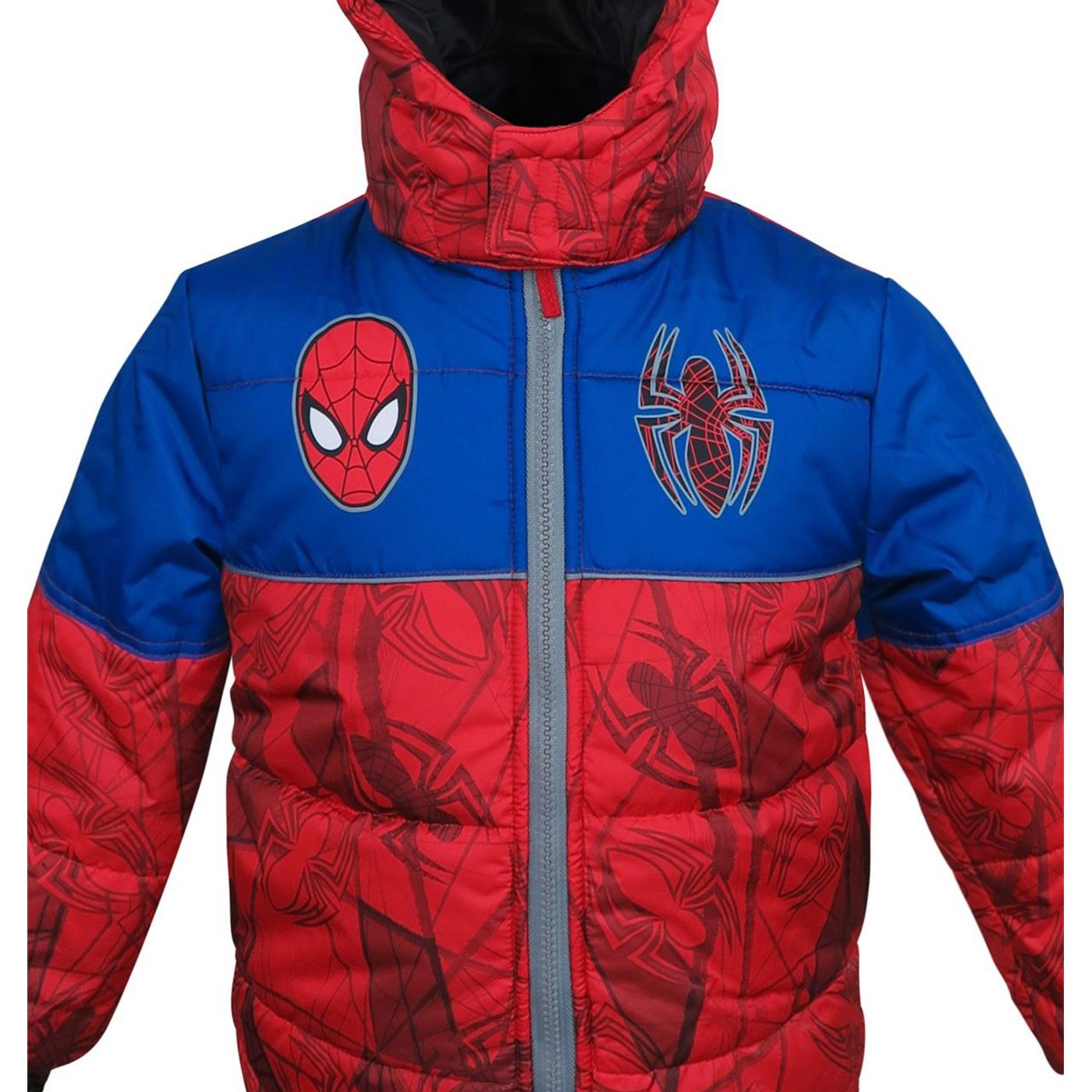 Spiderman Head Kids Puffer Jacket