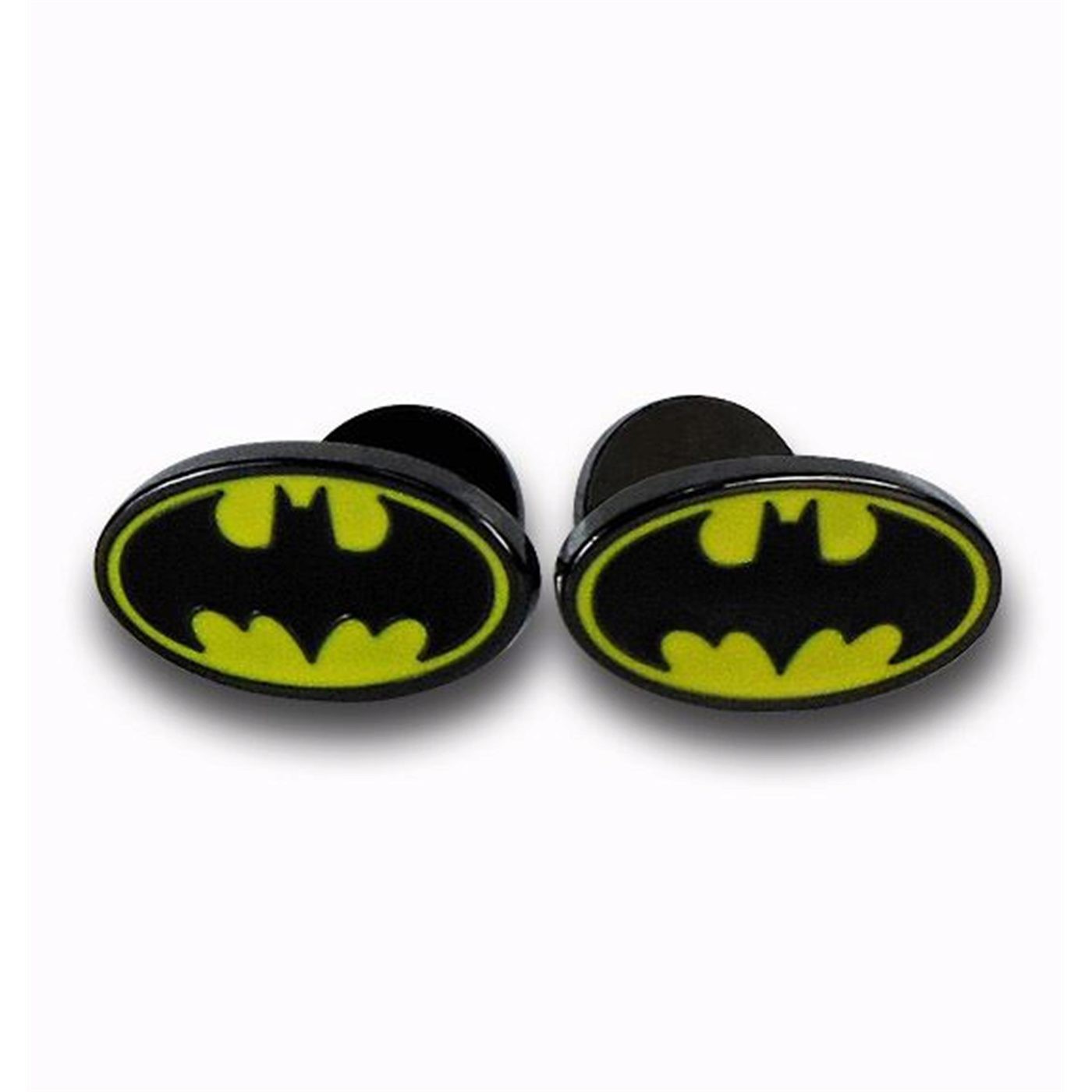 Batman Symbol Color Enamel Oval Cufflinks