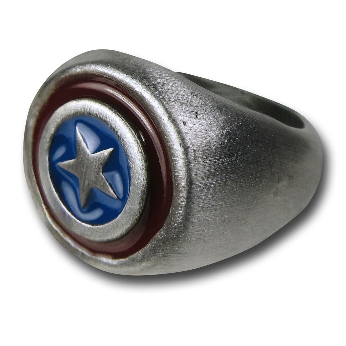 Captain America Brushed Nickel Ring