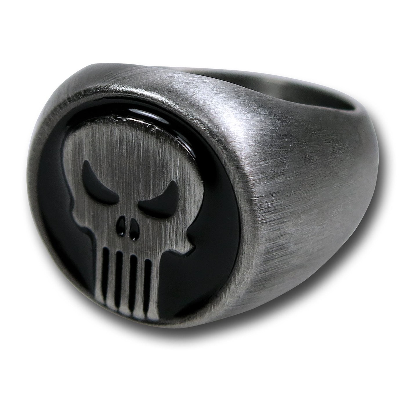 Punisher Brushed Nickel Ring