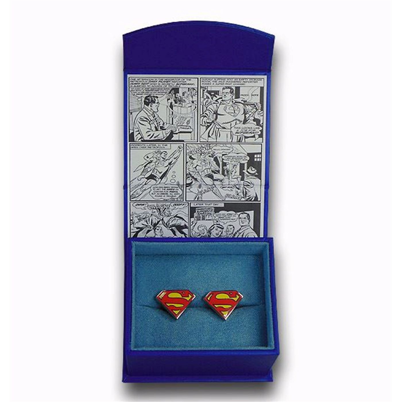 Superman Shield Color Enamel Cufflinks