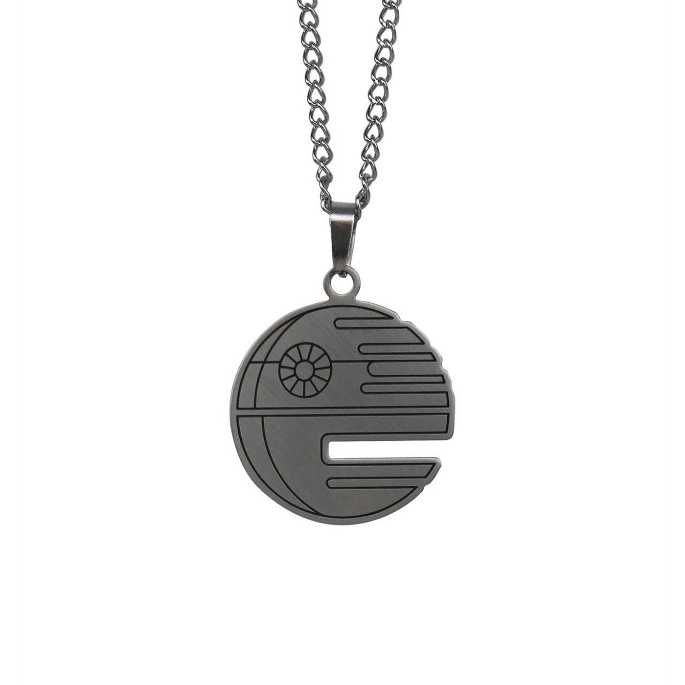 Star Wars Death Star Stainless Steel Plated Necklace