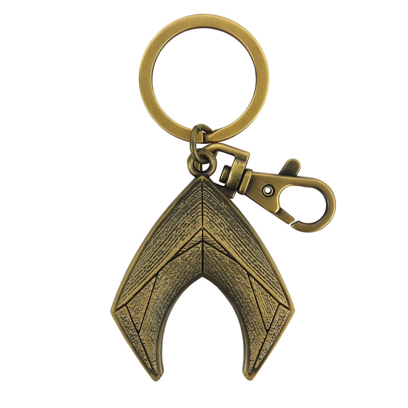 Aquaman Symbol Pewter Keychain