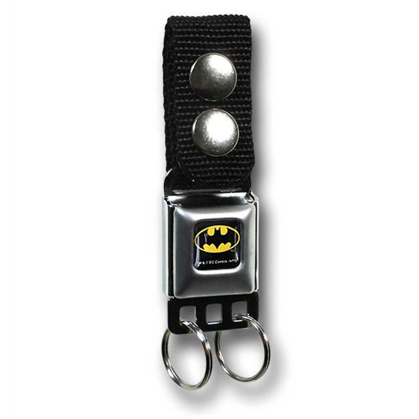 Batman Seatbelt Keychain w/Snap-On Belt Loop