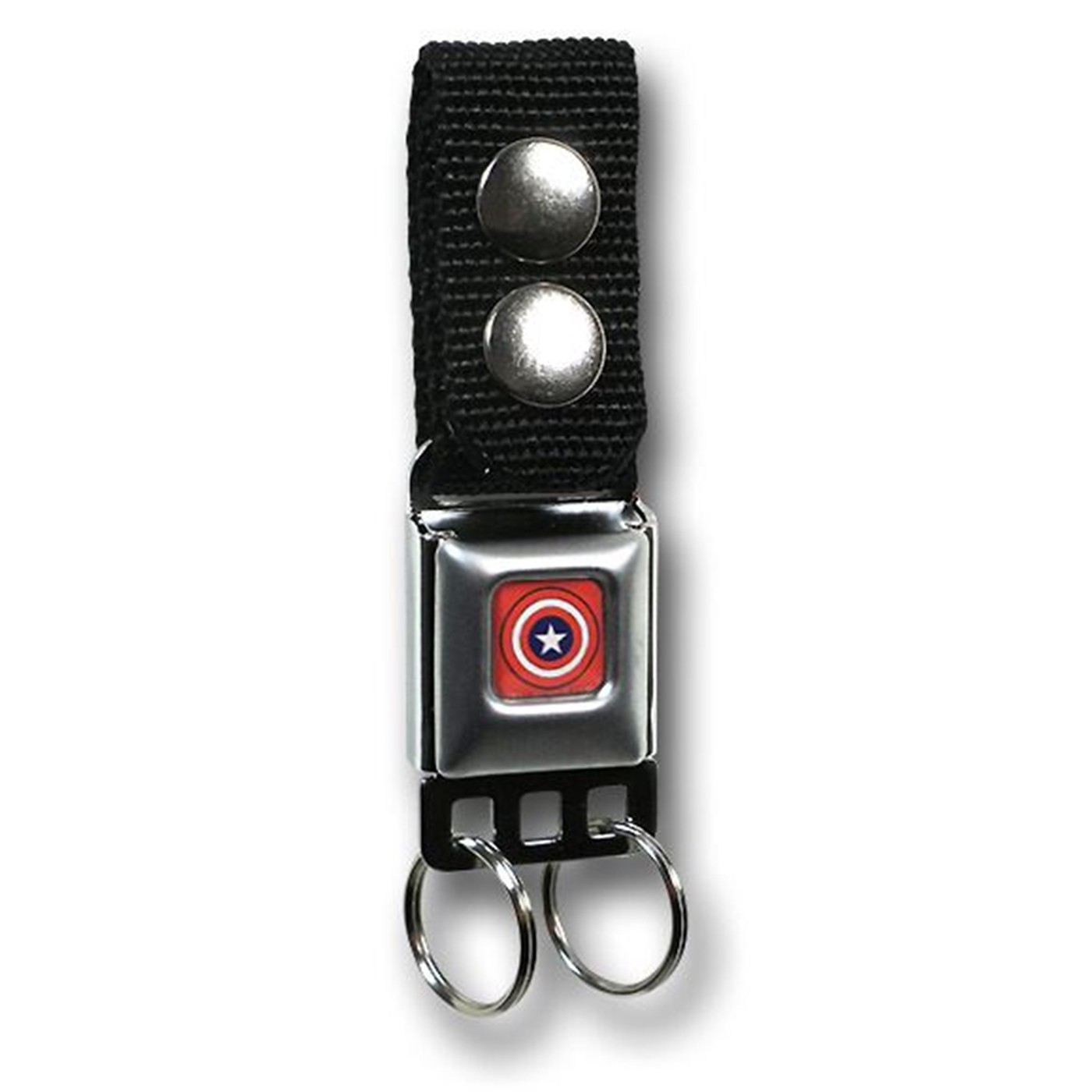 Captain America Red Symbol Mini Seatbelt Keychain