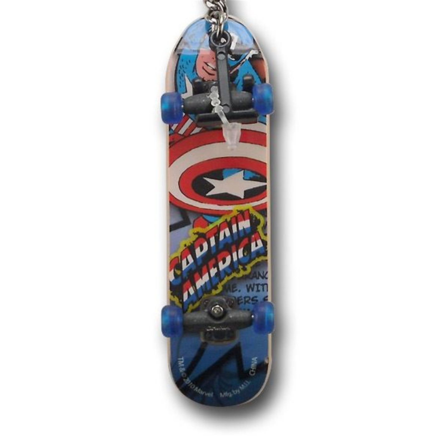 Captain America Skateboard Keychain