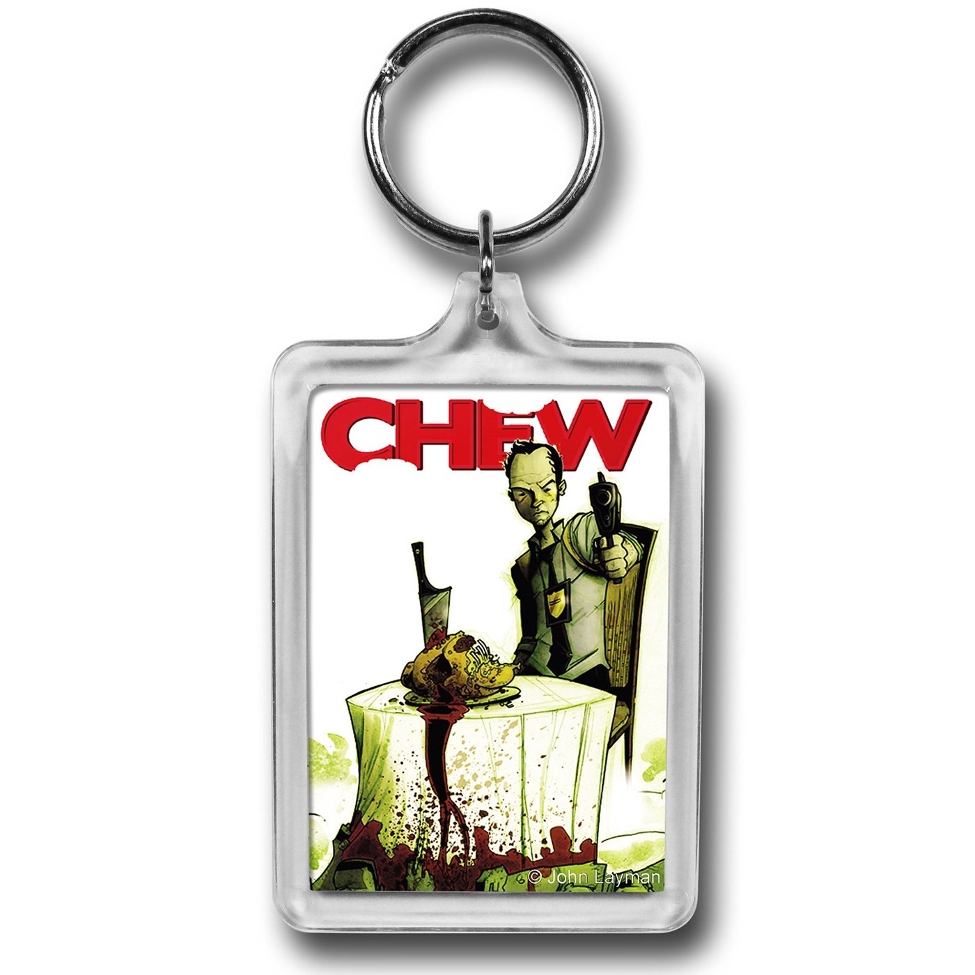 Chew Tony Freeze Lucite Keychain