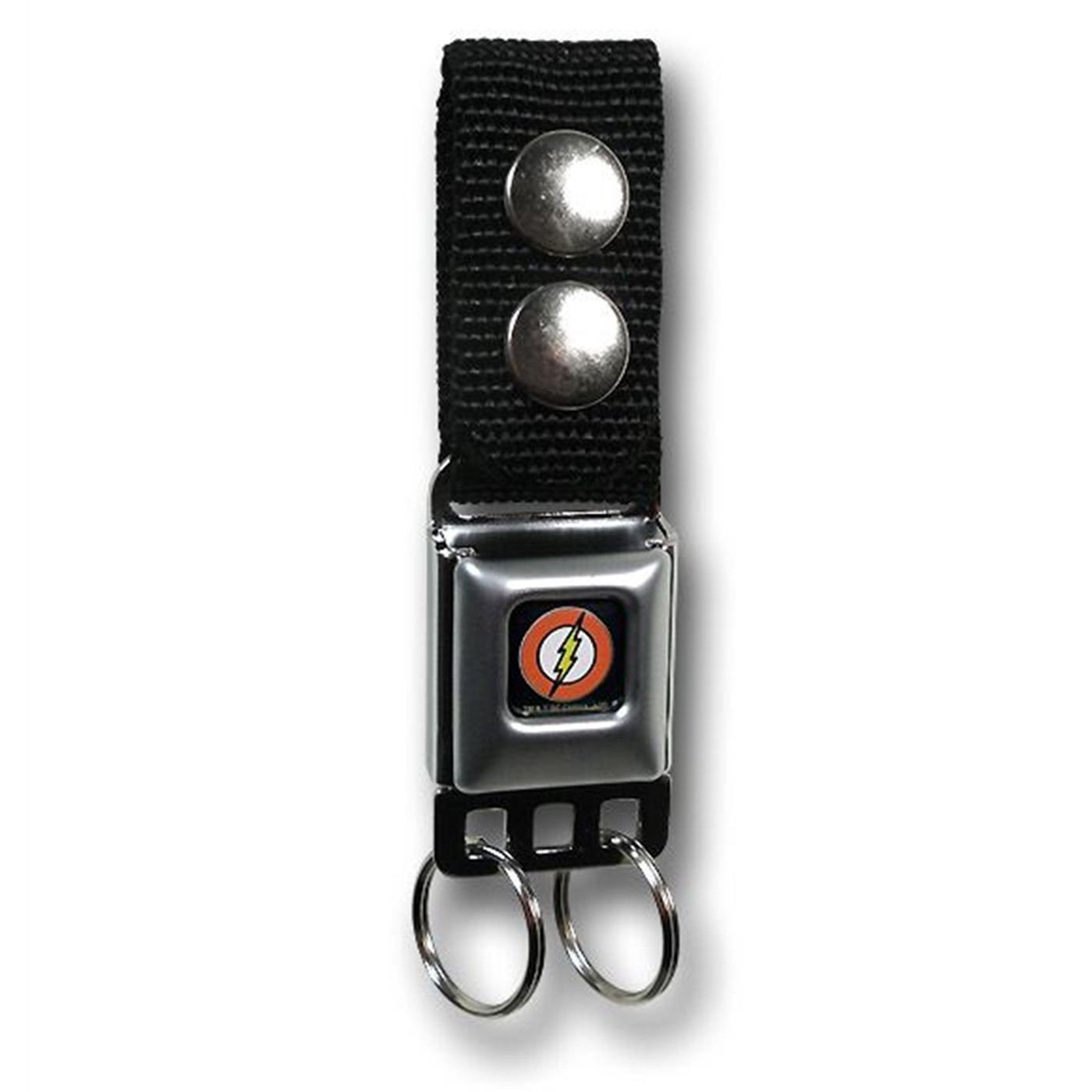 The Flash Seatbelt Keychain w/Snap-On Belt Loop