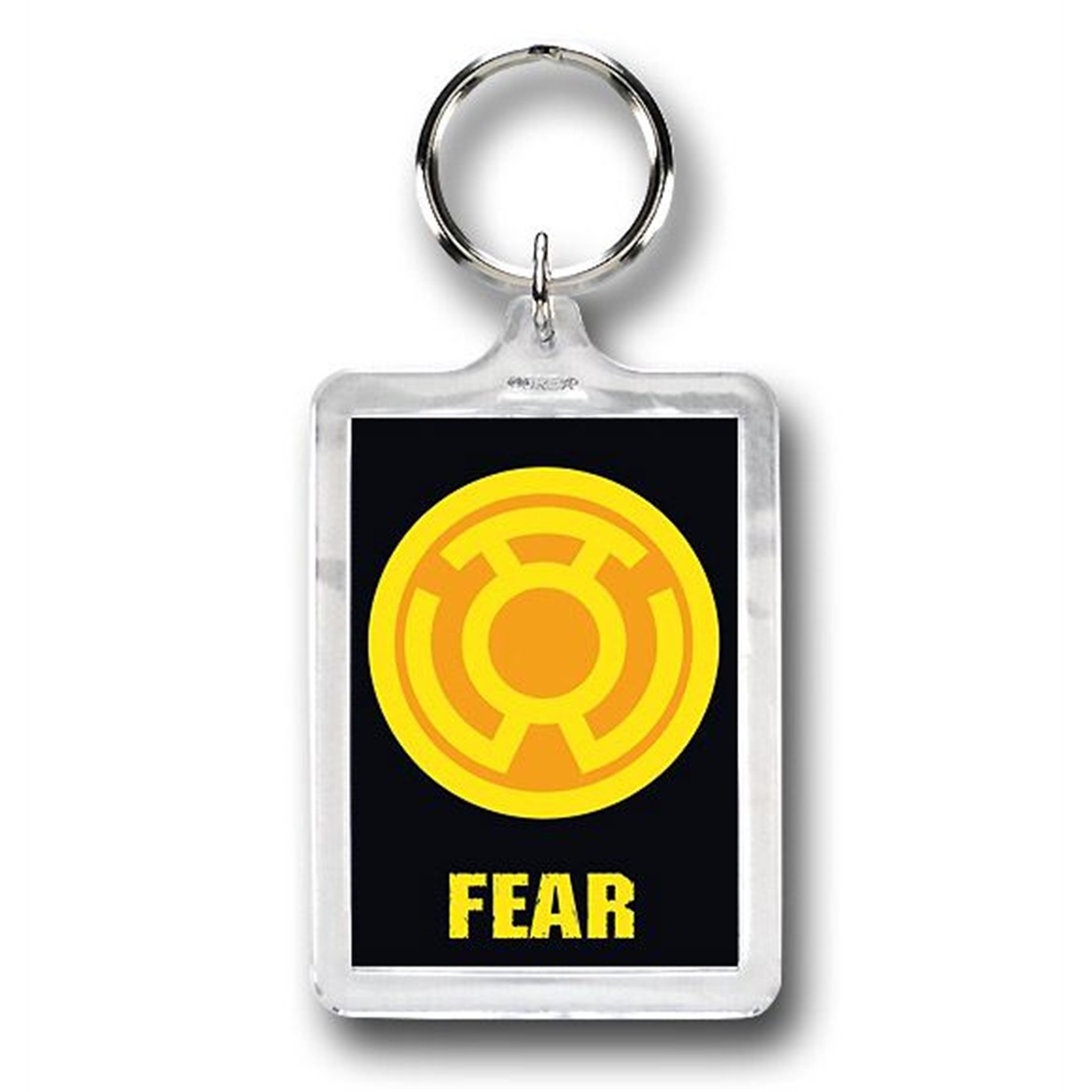 Green Lantern Fear Symbol Lucite Keychain