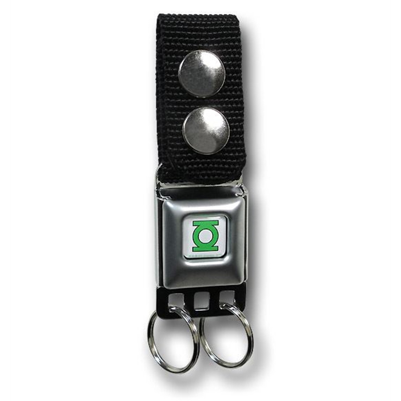 Green Lantern Seatbelt Keychain w/Snap-On Belt Loop