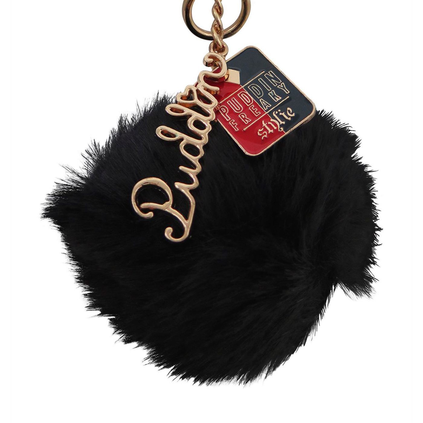 Harley Quinn Puddin' Pom Pom Handbag Charm Keychain