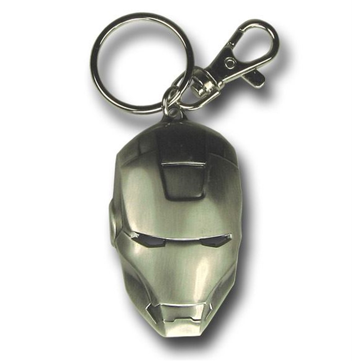 Iron Man Head Pewter Keychain