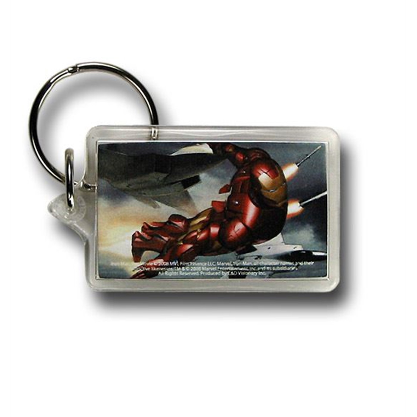Iron Man Lucite Flying Keychain