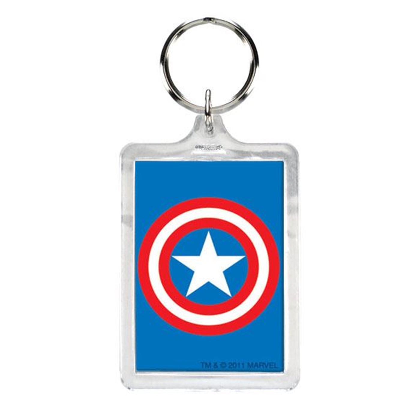 Captain America Shield Lucite Keychain